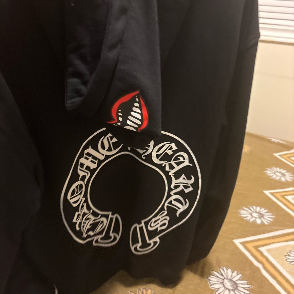 Chrome Hearts Black Hoodie with Graphic Accents